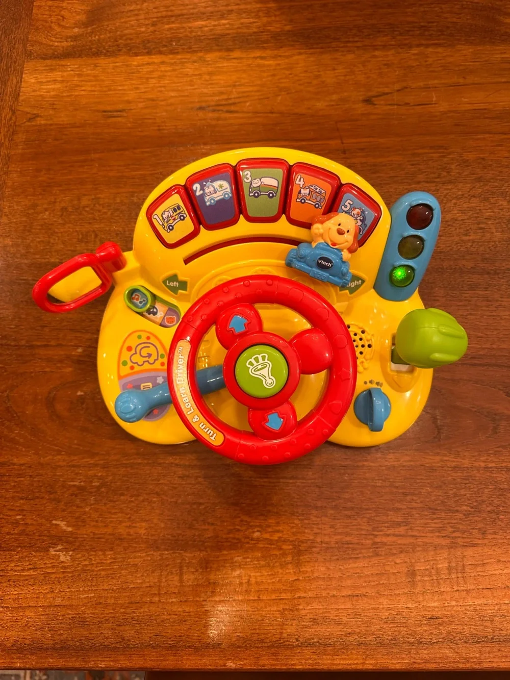 EUC VTech Turn & Learn Driver - Yellow and Red Interactive Steering Toy